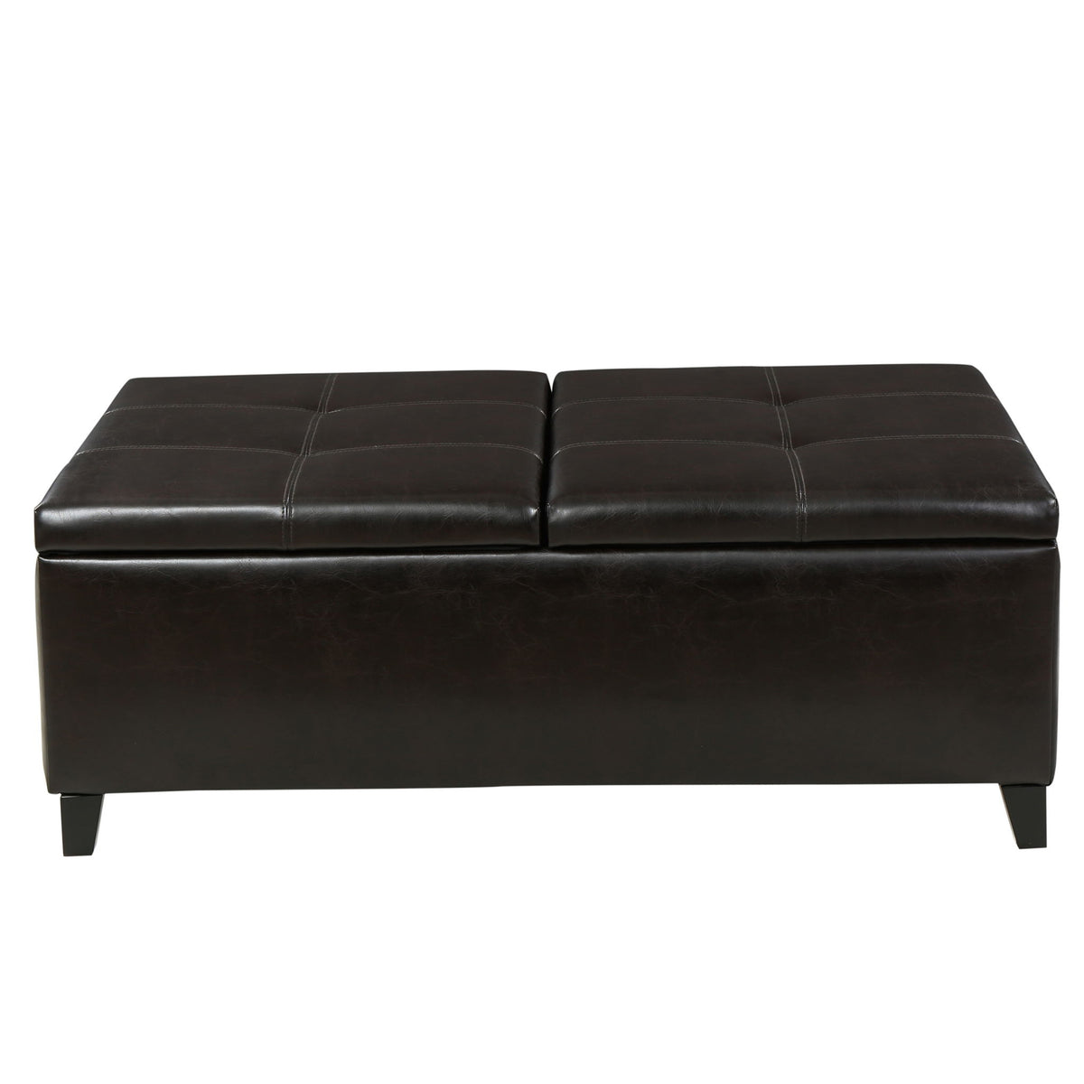 Lanister - Ottoman Double Top Storage - Brown