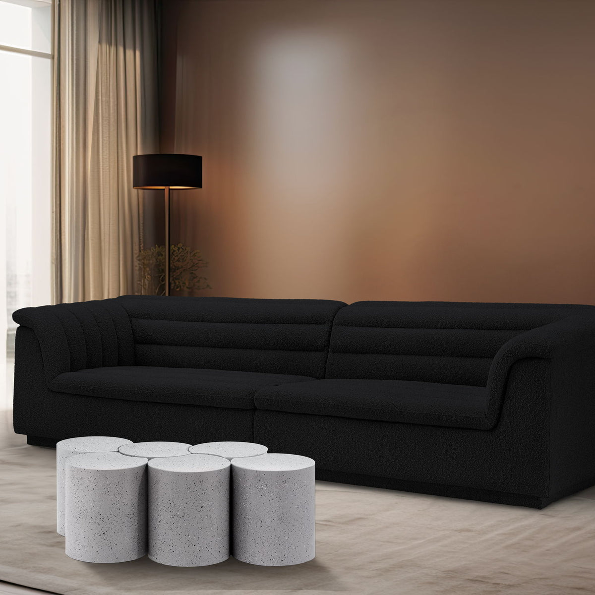 Dimple - 6 Piece Modular Coffee Table - Terazzo Finish