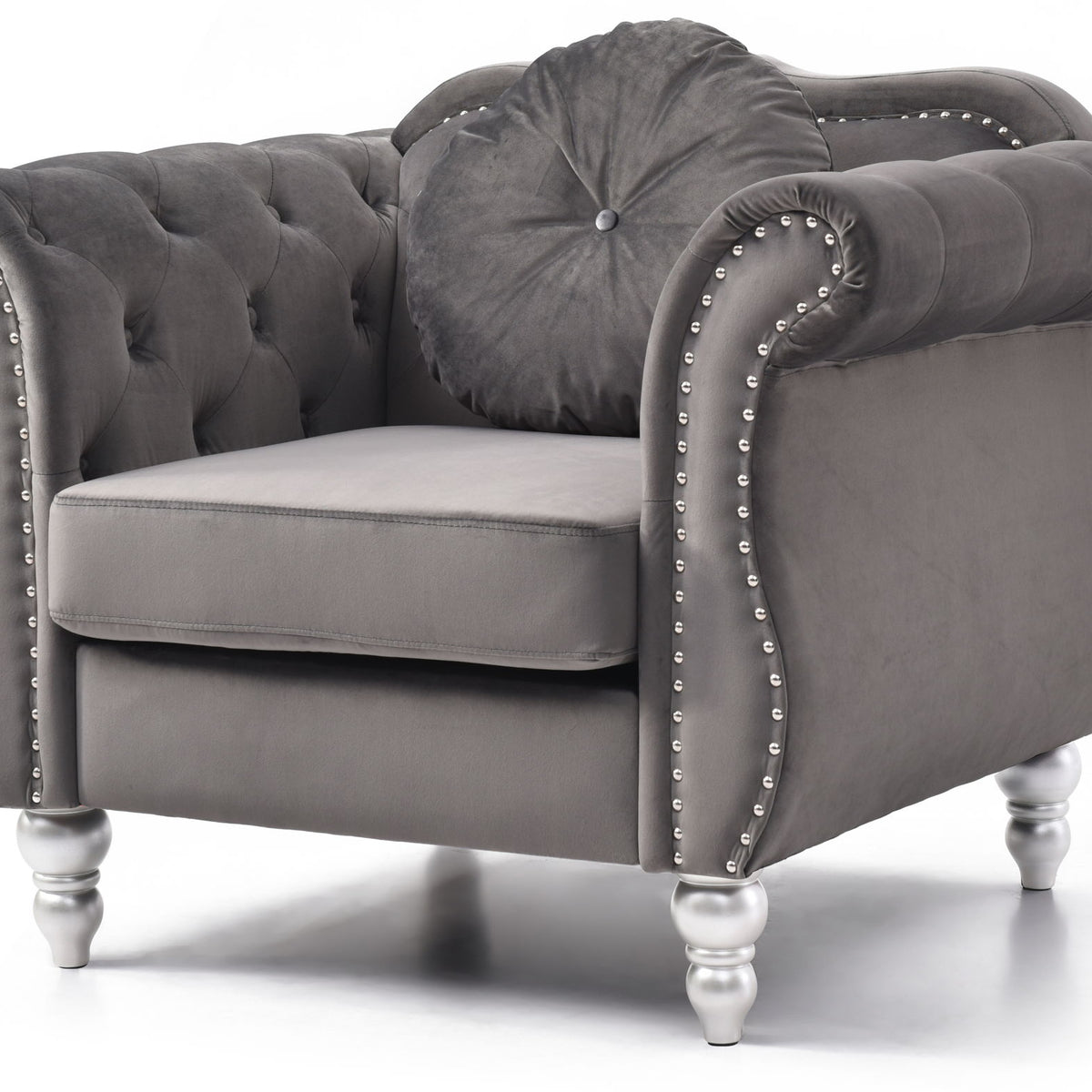 Chic Transitional Flared Arm Chair