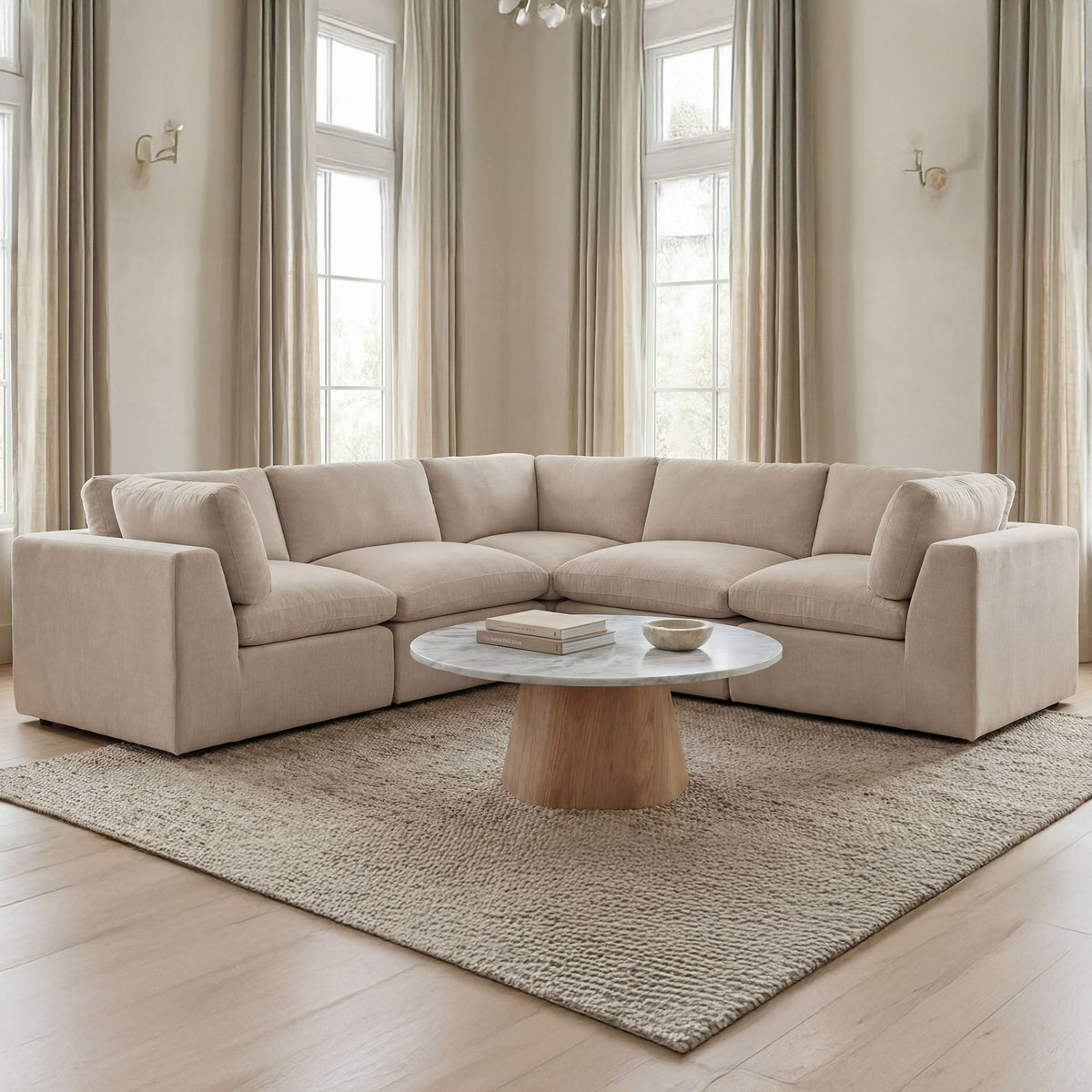 Cates - Classic L Modular Sectional - Pebble