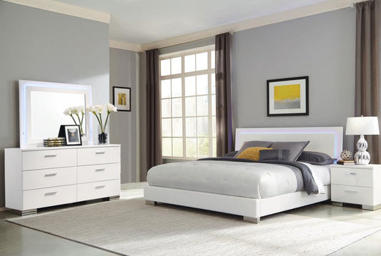 Felicity - Bedroom Set With Led Headboard And Mirror