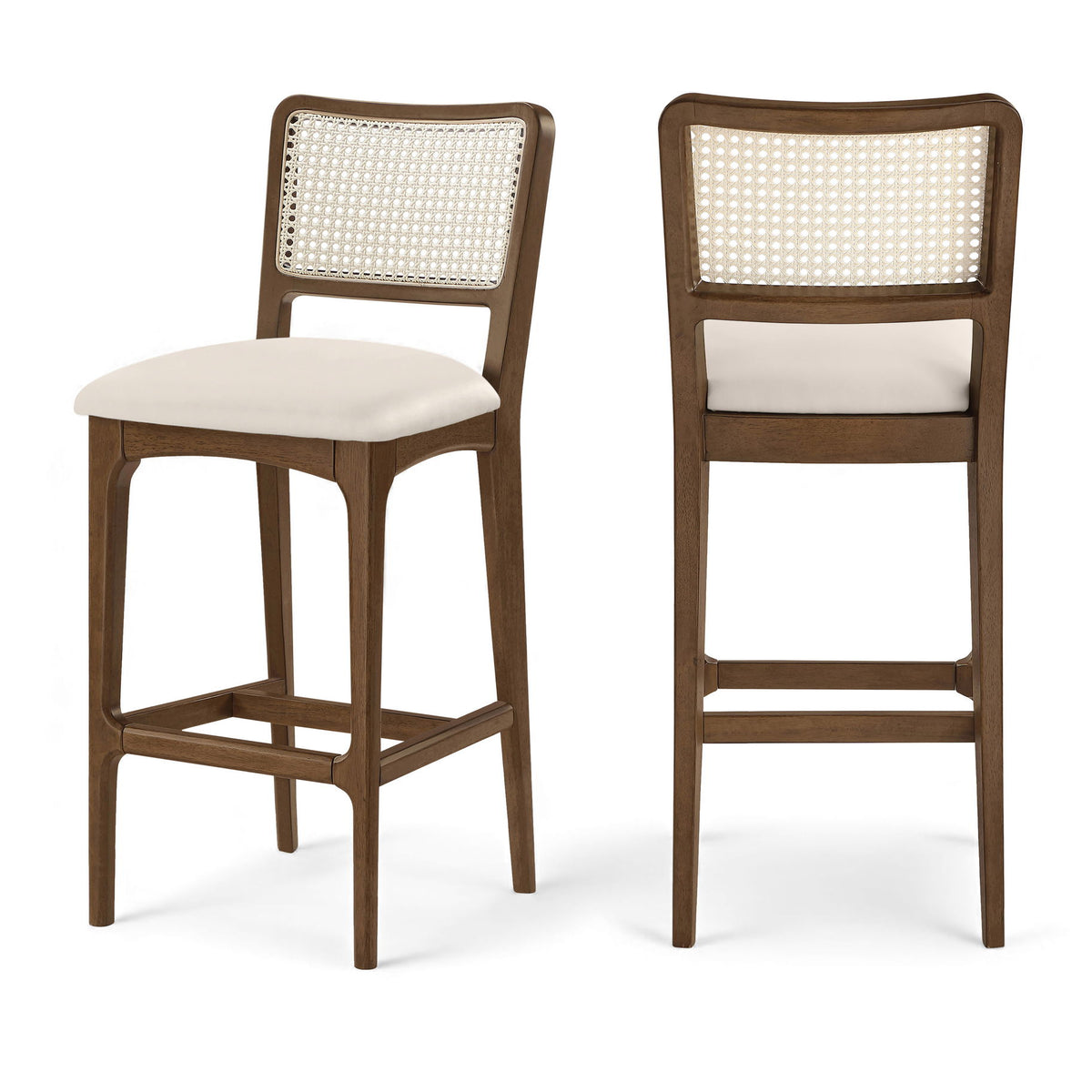 Atrium - Upholstered Bar Stool (Set of 2) - Brushed Brown Frame