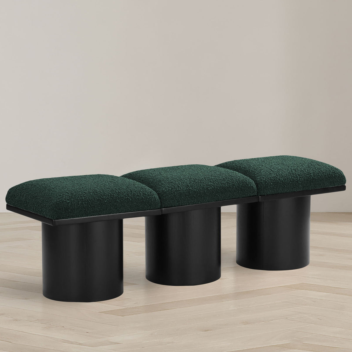 Pavilion - 3 Piece Modular Bench With Black Base