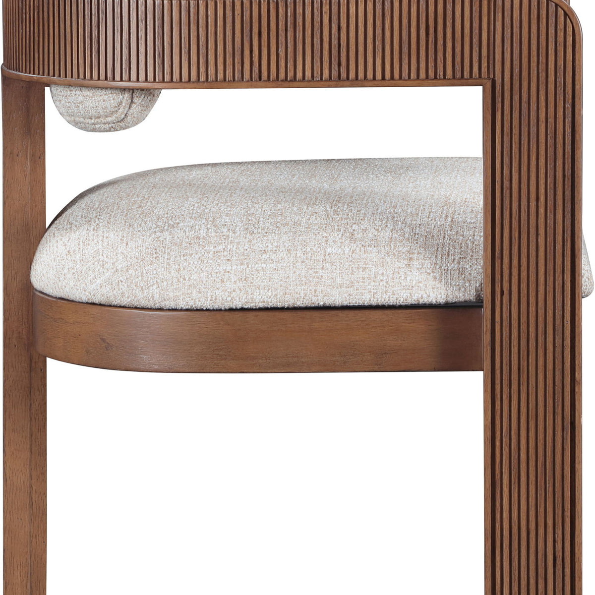 Sacha - Linen Dining Chair With Brown Base (Set of 2)