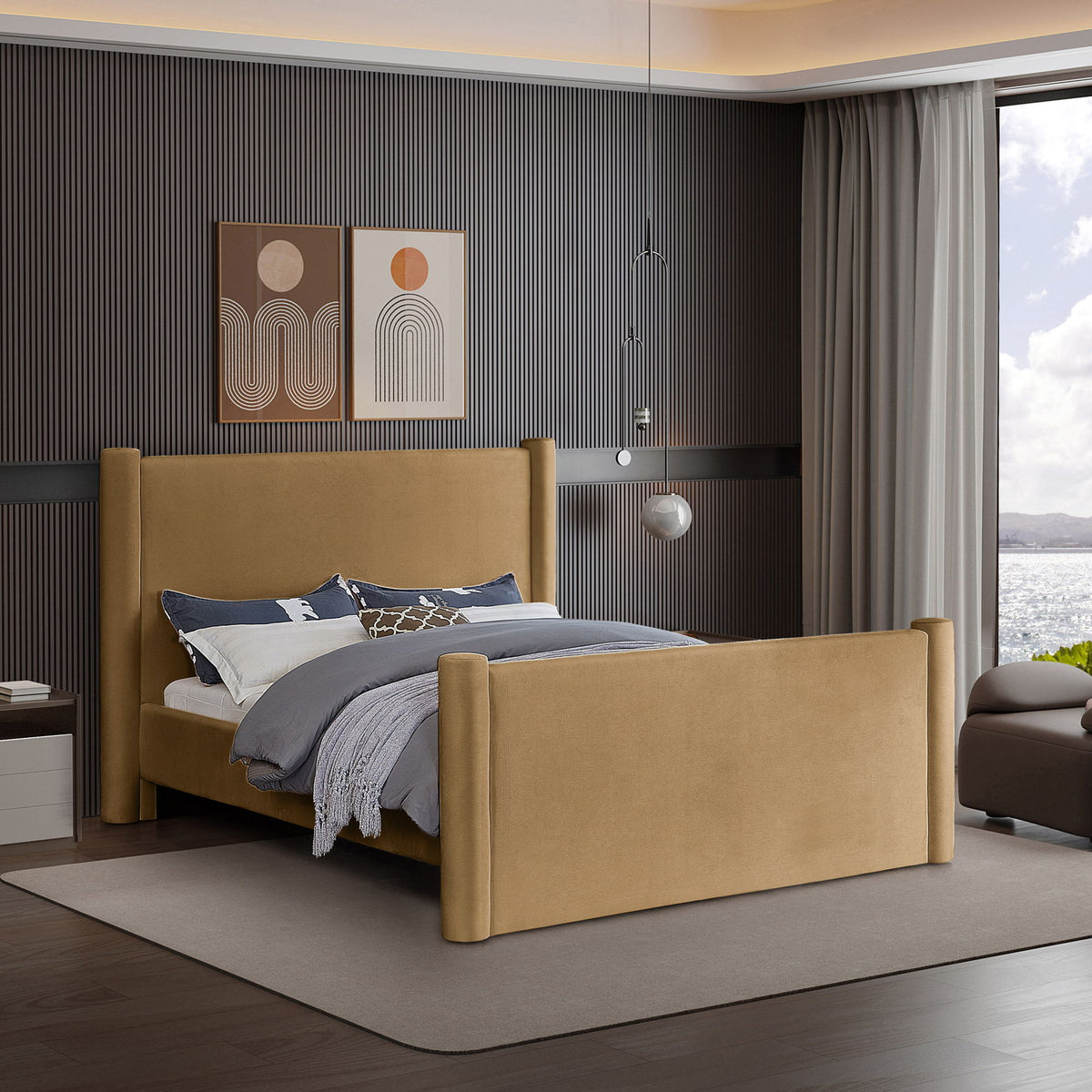 Elias - Velvet Upholstered Bed