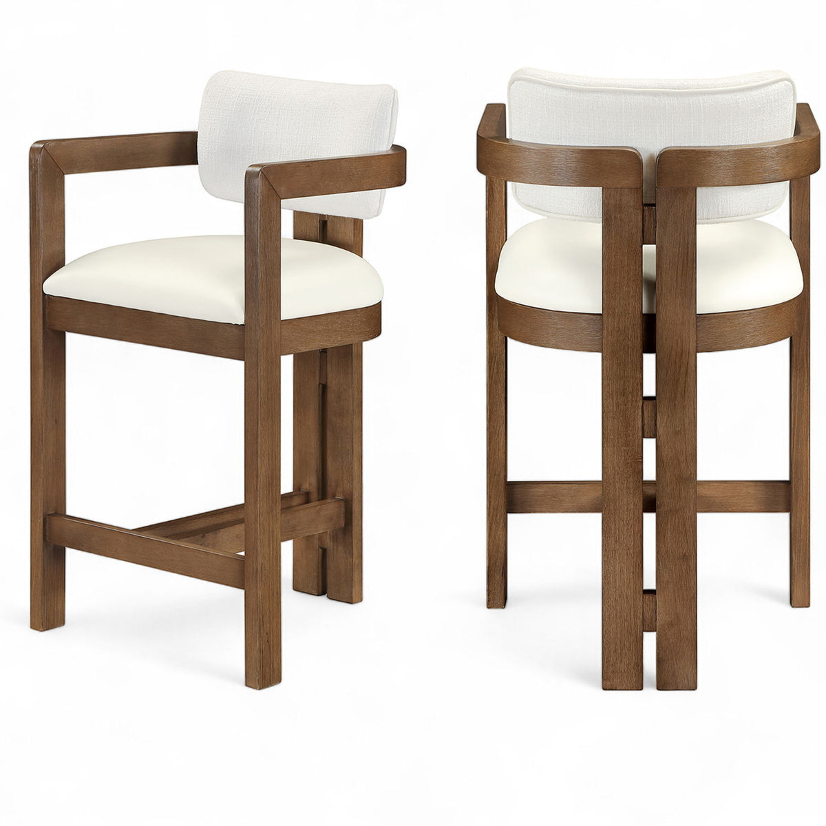 Ravina - Upholstered Counter Stool With Stained Brown Base