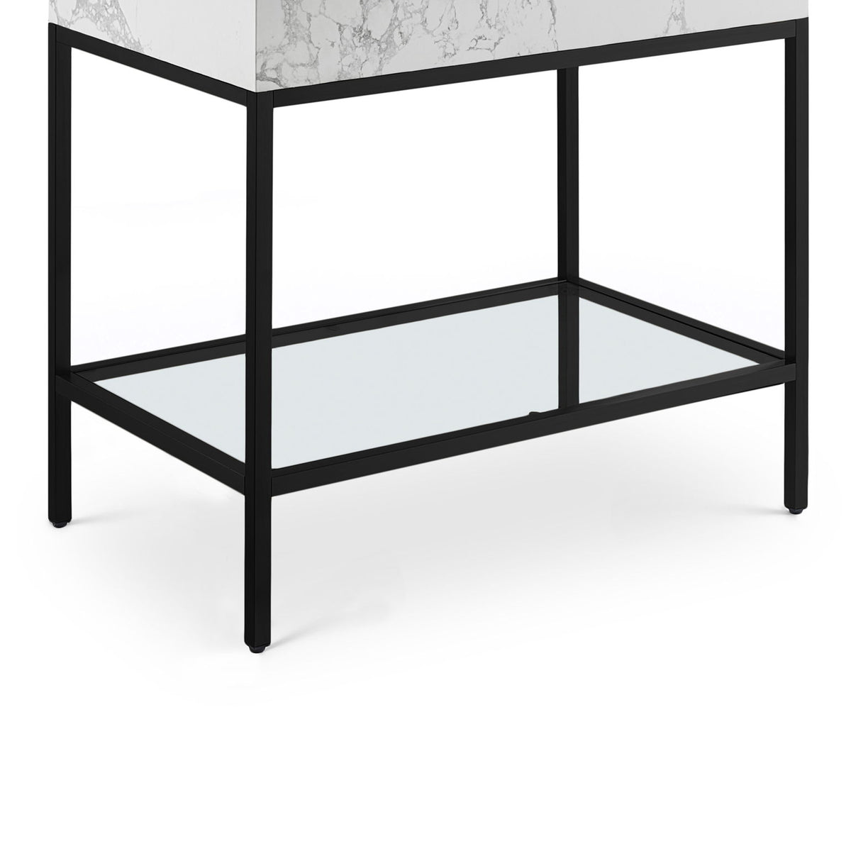 Marmo - Engineered Marble Bathroom Vanity With Black Base