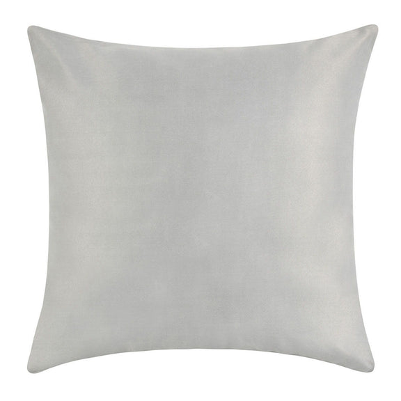 Light gray solid backing pillow, smooth square throw cushion