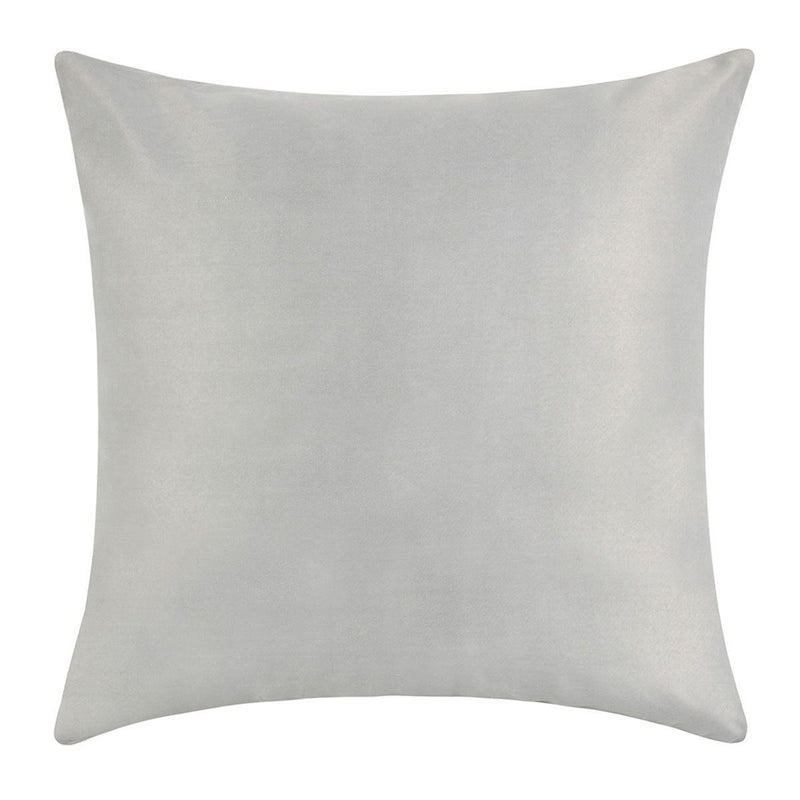 Light gray solid backing pillow, smooth square throw cushion
