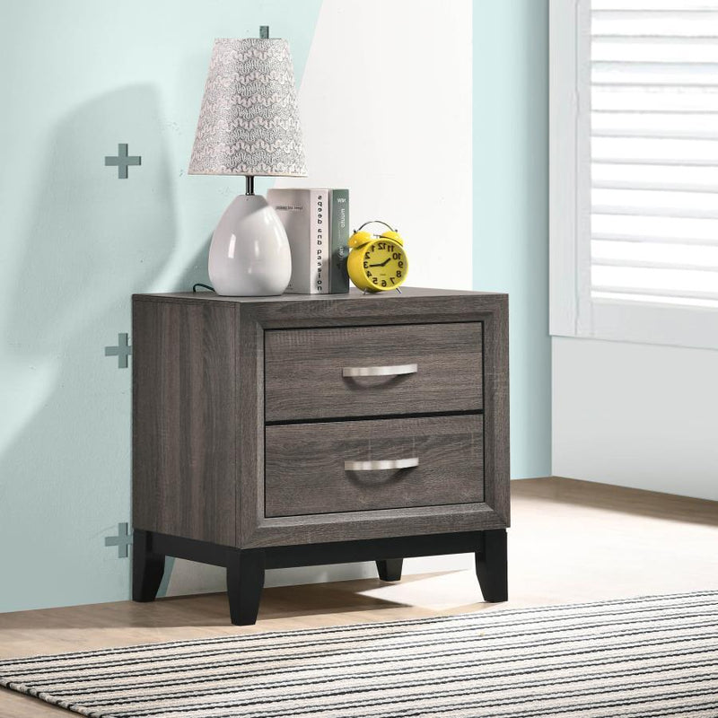 Watson - 2-Drawer Nightstand - Gray Oak