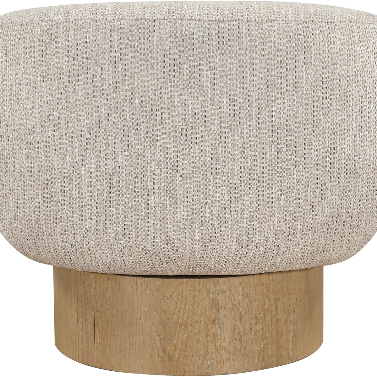 Avella - Interwoven Fabric Swivel Accent Chair - Light Brown Base