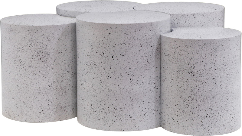 Dimple - 20" 5 Piece Modular Coffee Table - Terazzo Finish
