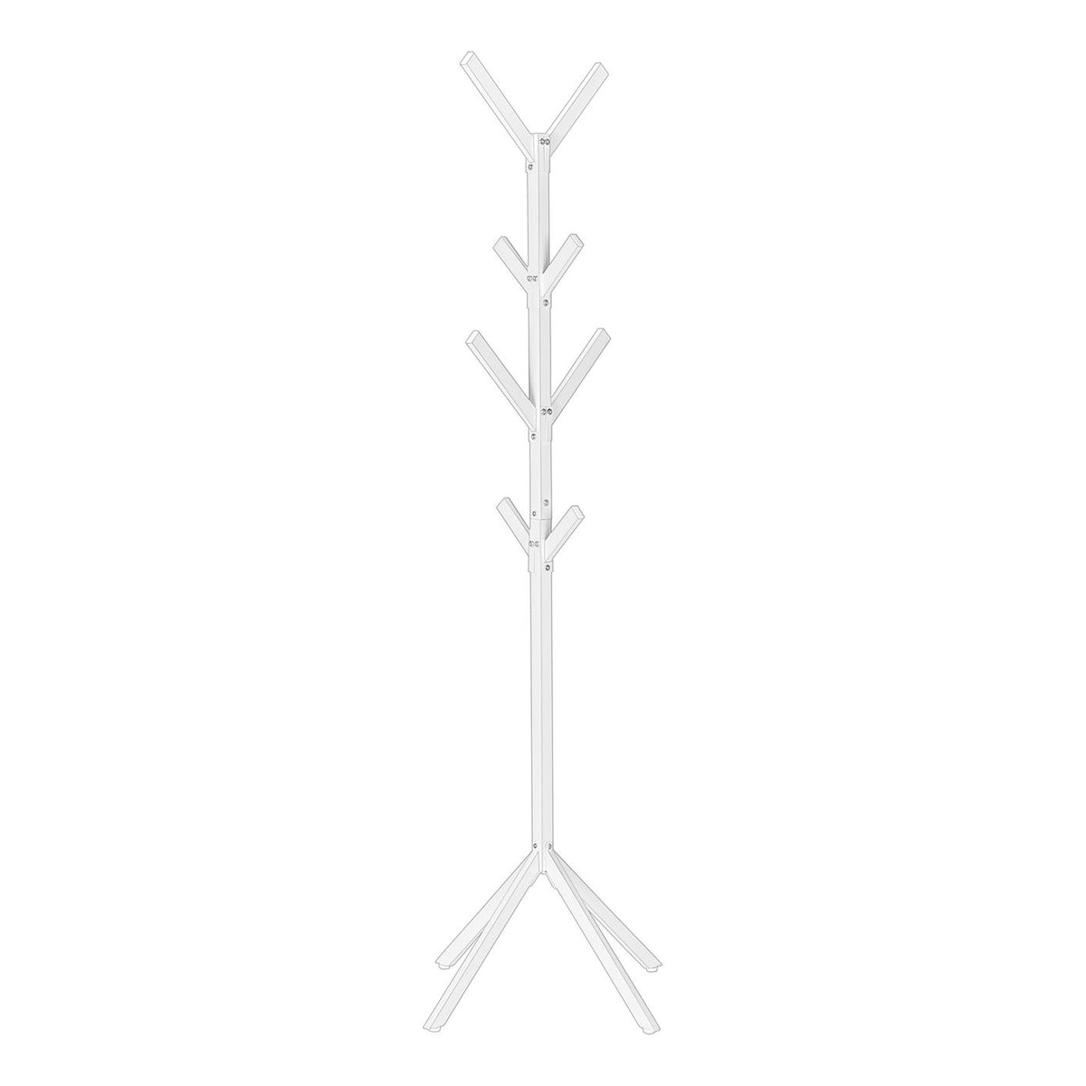 Coat Rack, Hall Tree, Free Standing, 8 Hooks, Entryway, Contemporary & Modern
