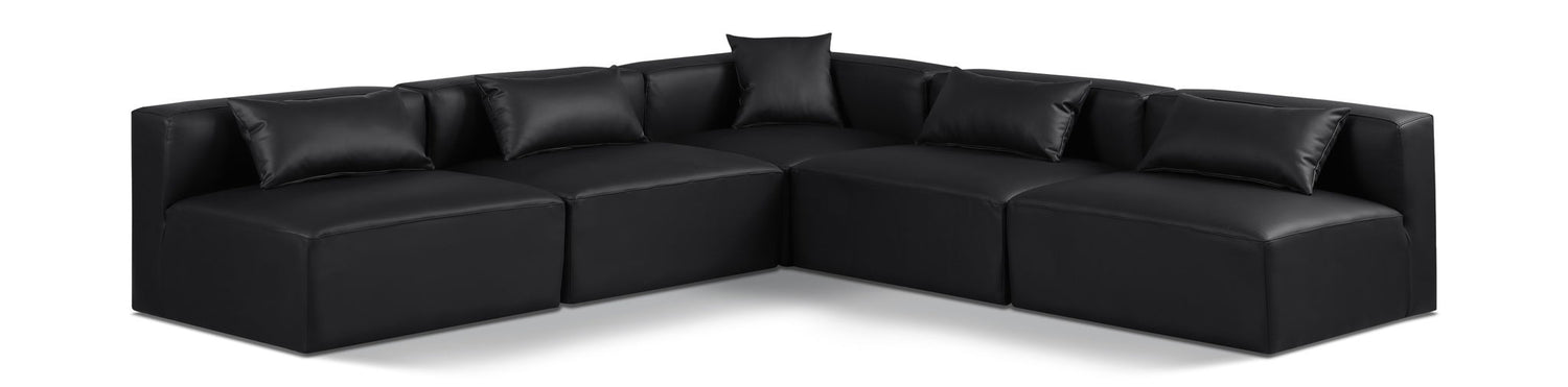 Cube - 5 Piece Modular Corner Armless Sectional