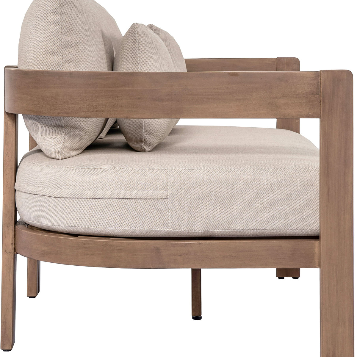 Newport - Water Resistant Fabric 65" Upholstered Outdoor Patio Loveseat