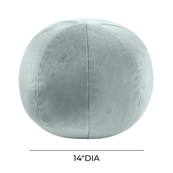 Light blue round Boba-style throw pillow, 14" diameter