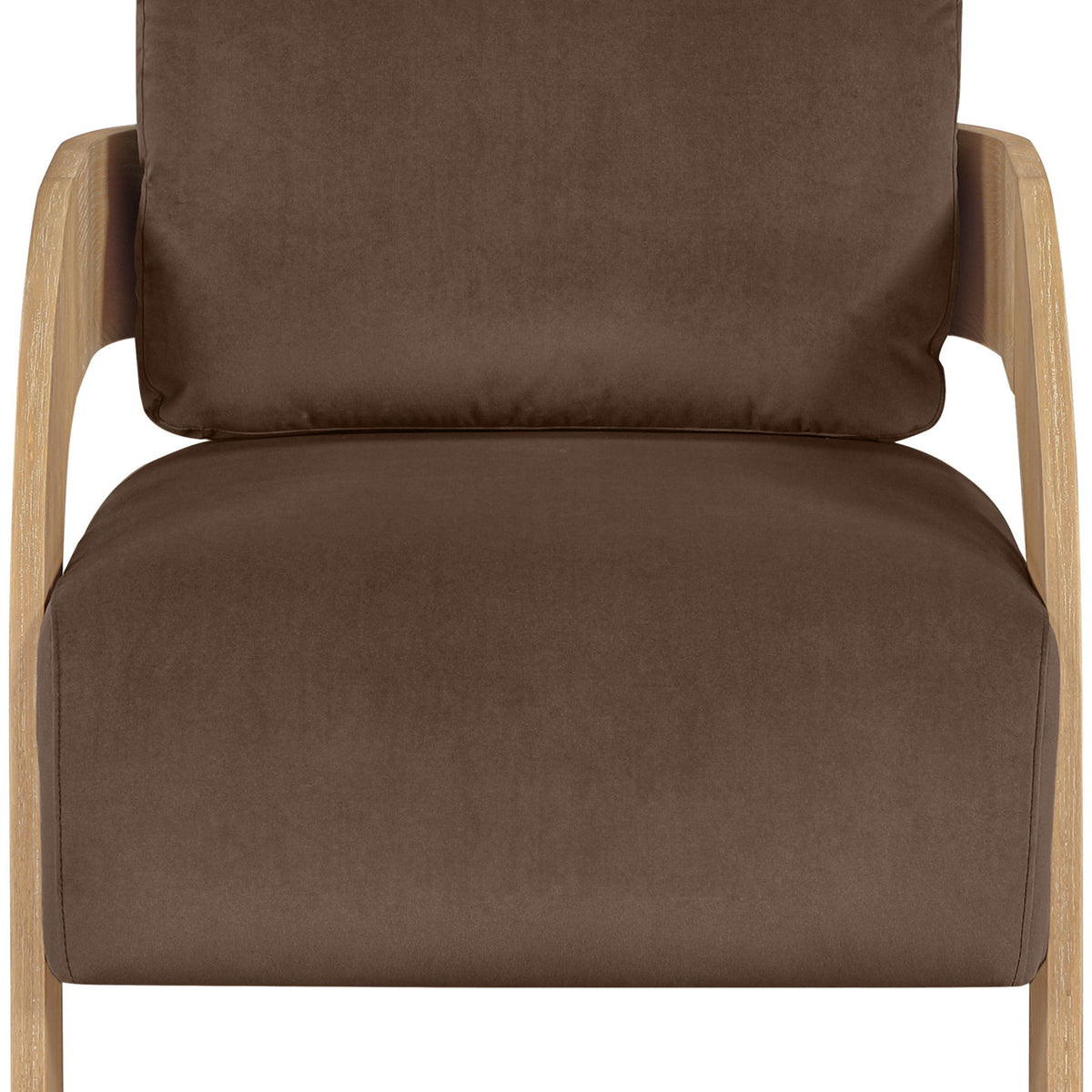 Cedra - Velvet Performance Fabric Upholstered Accent Chair - Natural Frame