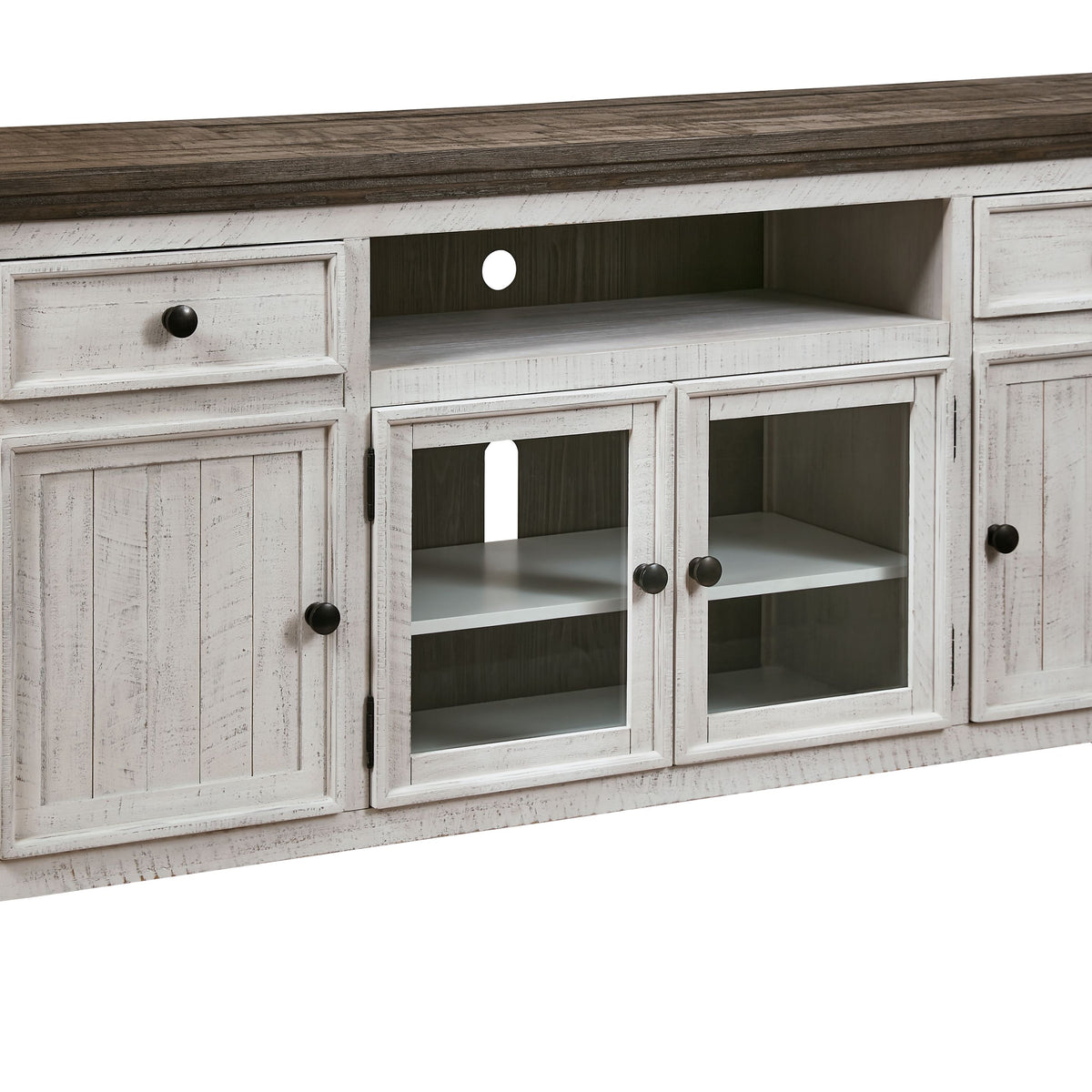 Havalance - Extra Large TV Stand - 4 Doors - Brown / Beige