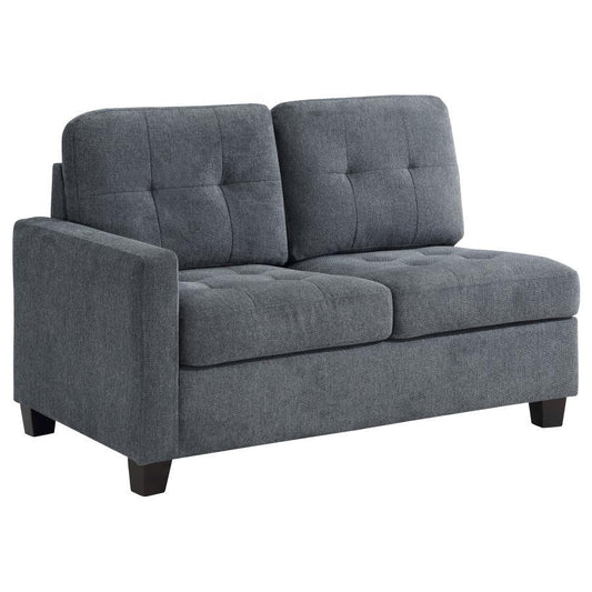 Georgina - Upholstered LAF Loveseat - Steel Gray