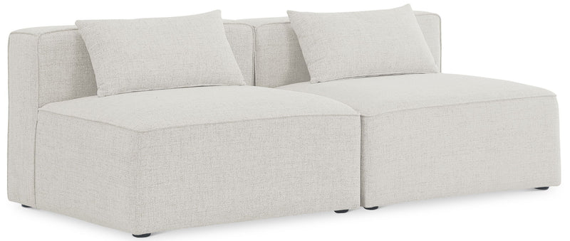 Cube - Linen Modular 2 Seat Armless Sofa