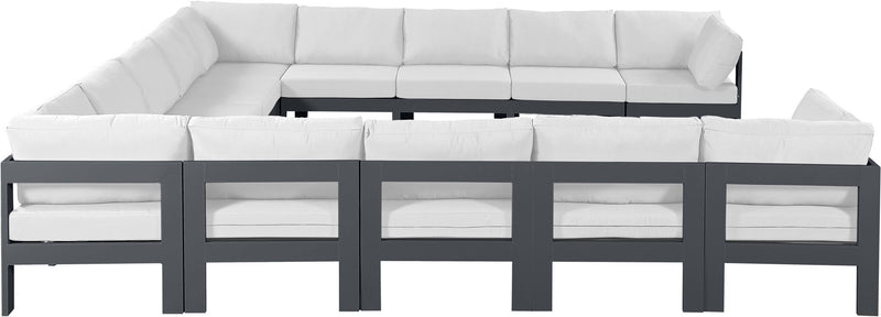 Nizuc - Outdoor Patio 13 Piece Modular Sectional With Gray Frame