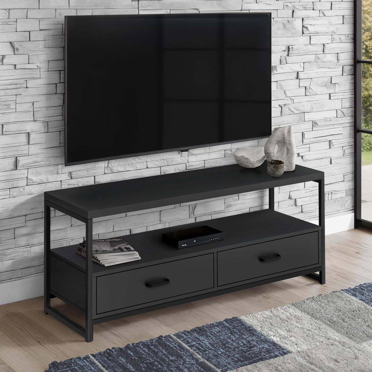 TV Stand, Console, Media Entertainment Center, Storage Drawers, Living Room, Bedroom, Contemporary, Modern