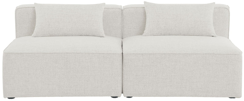 Cube - Linen Modular 2 Seat Armless Sofa