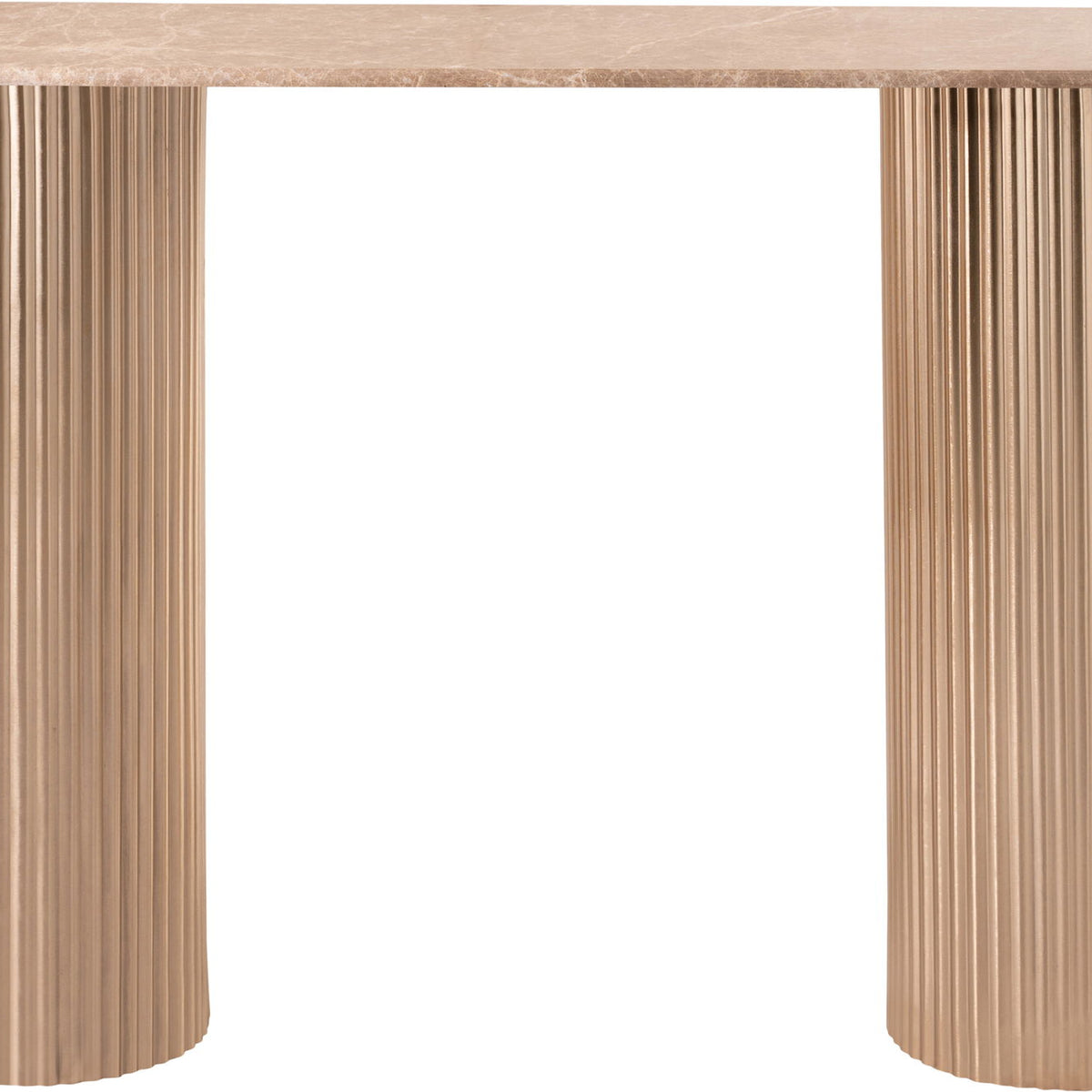 Cindra - Genuine Marble Top And Iron Base Console Table