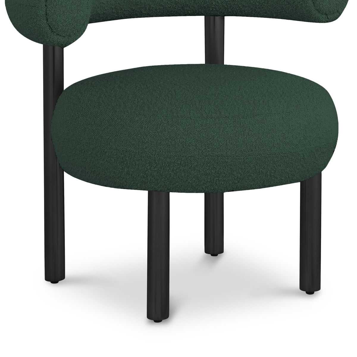 Bordeaux - Boucle Fabric Accent Chair With Black Legs