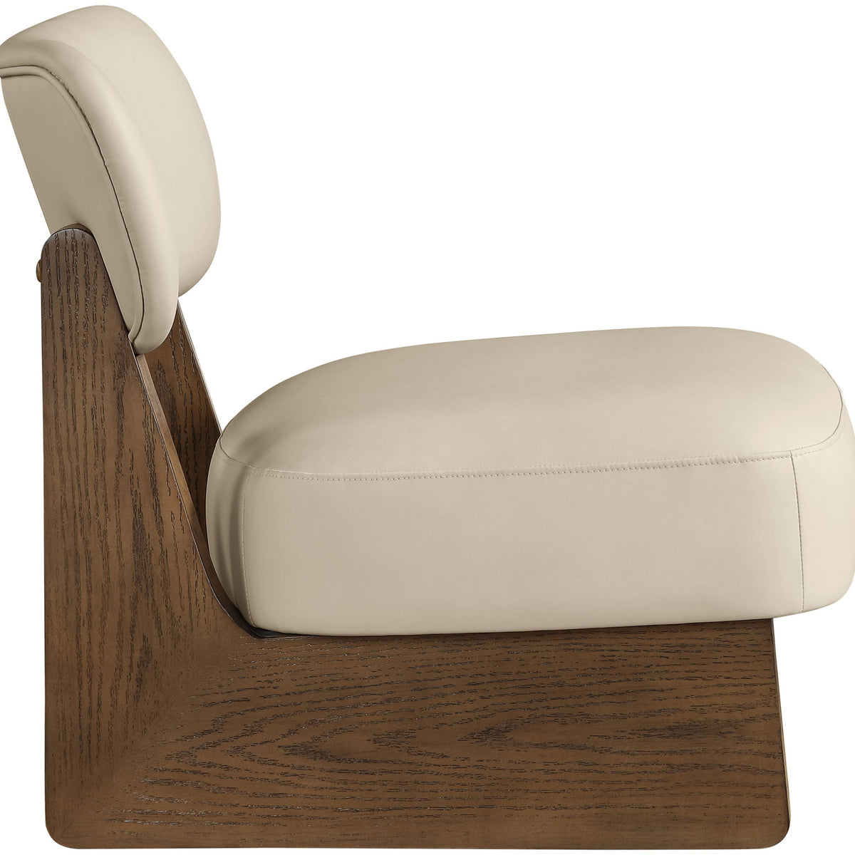 Vetra - Vegan Leather Upholstered Accent Chair With Brown Base
