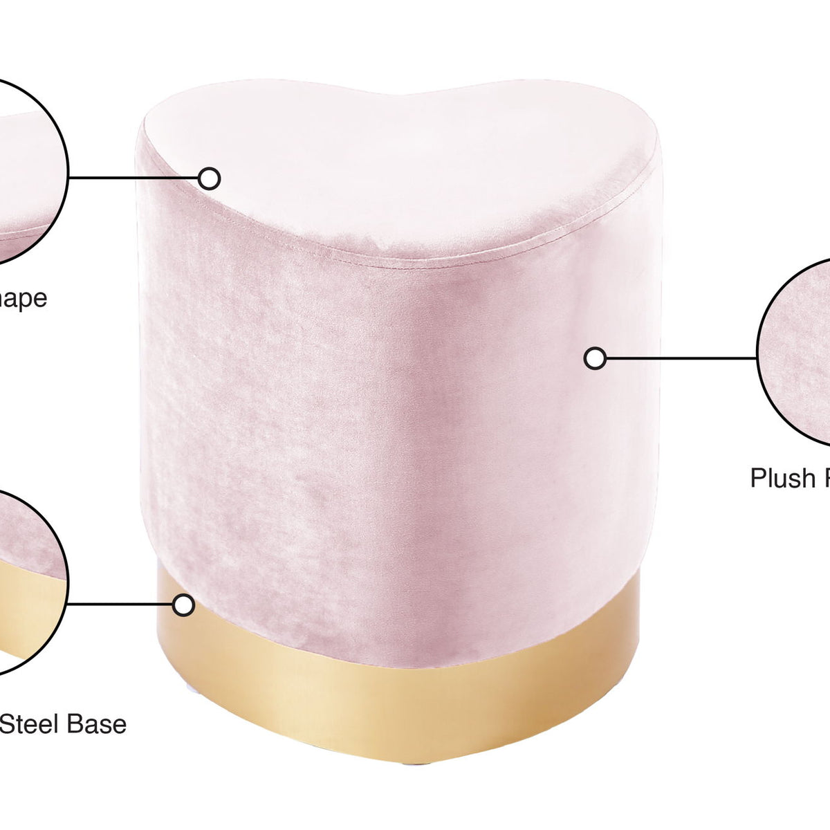 Heart - Stool Ottoman