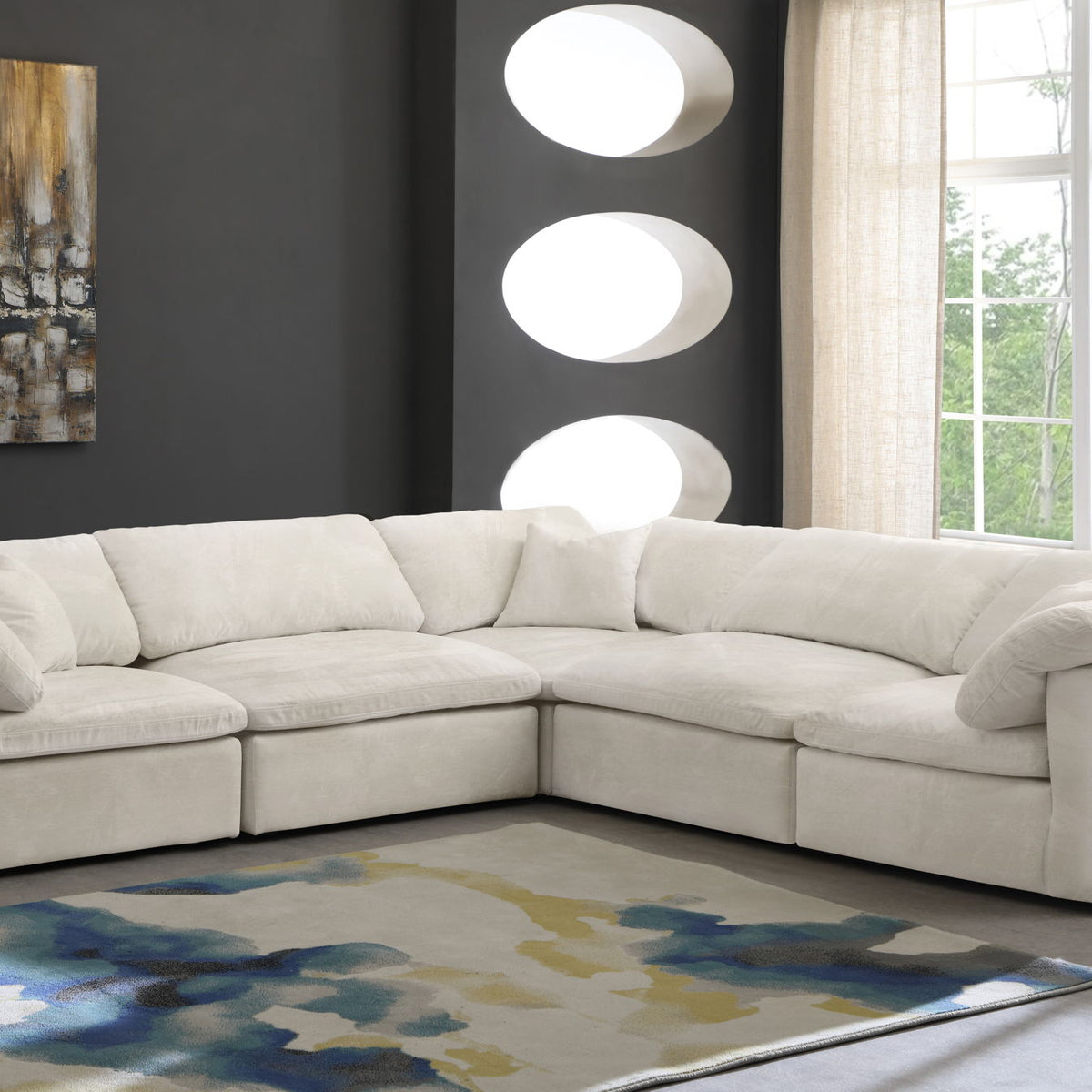 Cozy - 5 Piece Modular Corner Sectional