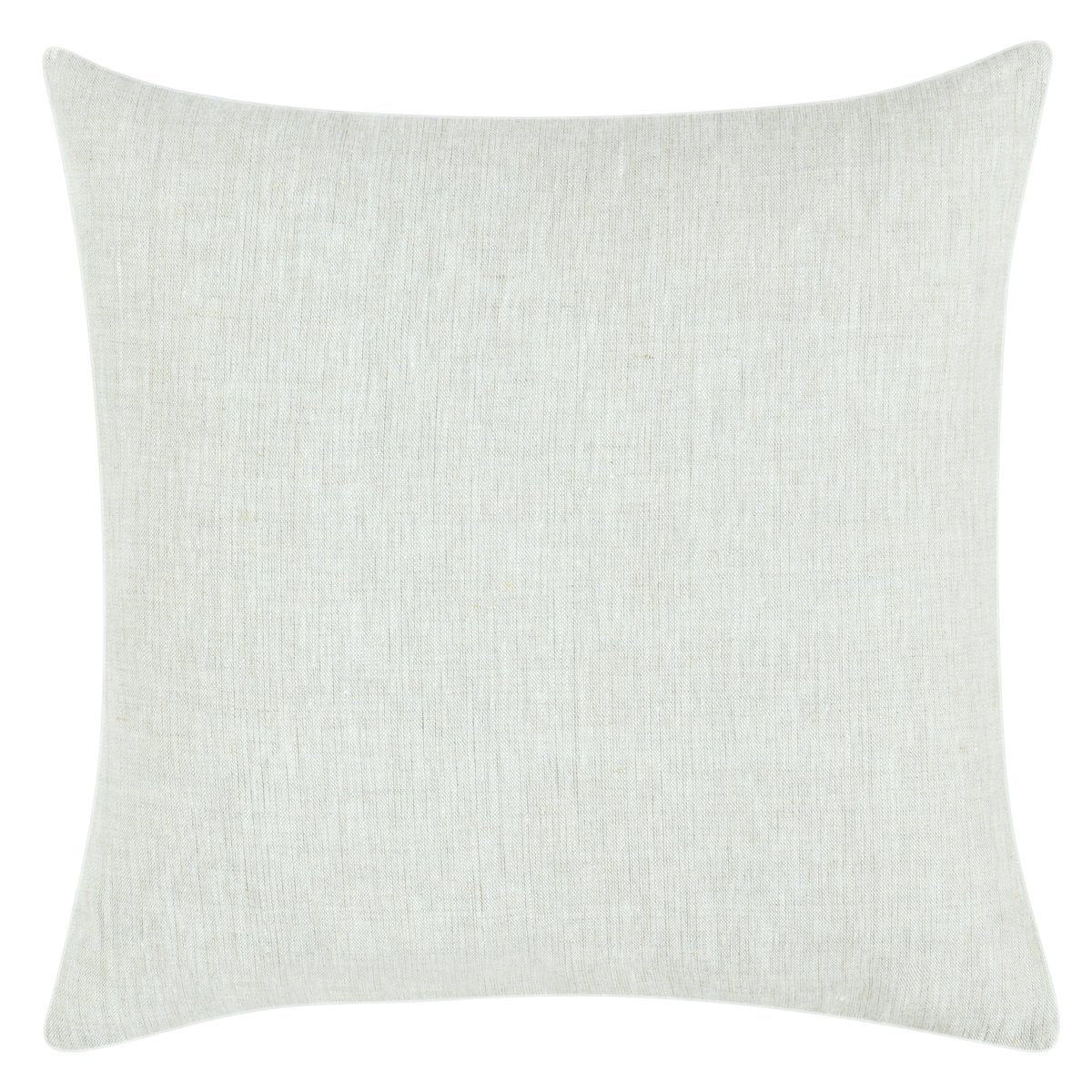 Square throw pillow in light white textured weave