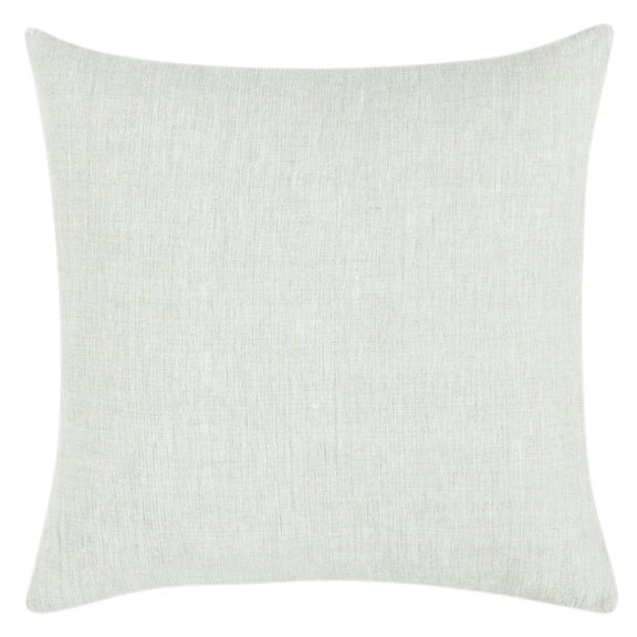Square throw pillow in light white textured weave