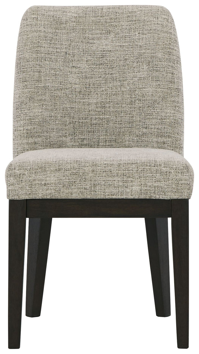 Burkhaus - Dining UPH Side Chair (Set of 2) - Beige / Dark Brown