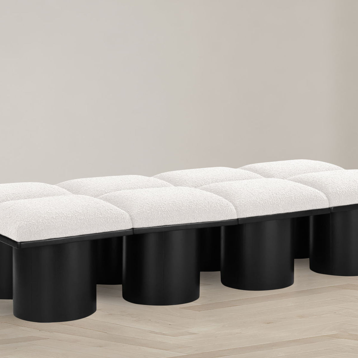 Pavilion - 8 Piece Modular Bench With Black Base