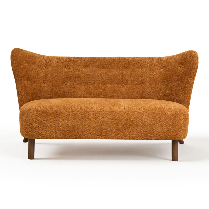 Nordic Chair Laid Back Loveseats With Curved Backres, No Armrests