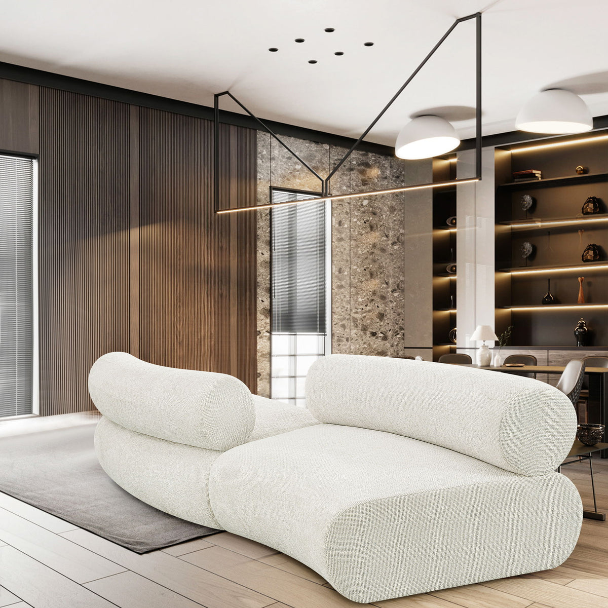 Bale - 2 Piece Curved Modular Sofa