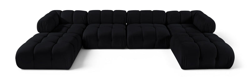 Orin - Velvet 6 Piece Modular Double Chaise Sectional