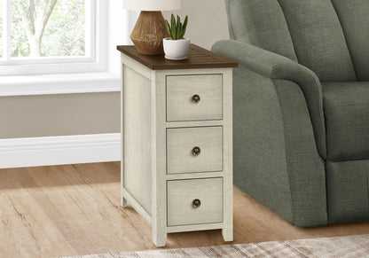 Accent End Table, Storage Drawer, Transitional Design