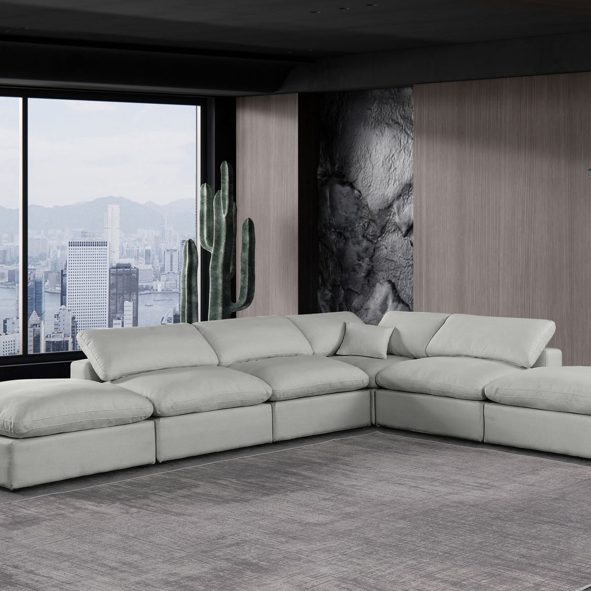 Comfy - 6 Piece Linen Modular Sectional