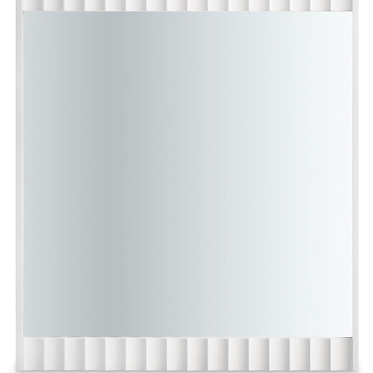 Modernist - Mirror With Stainless Steel Base - White