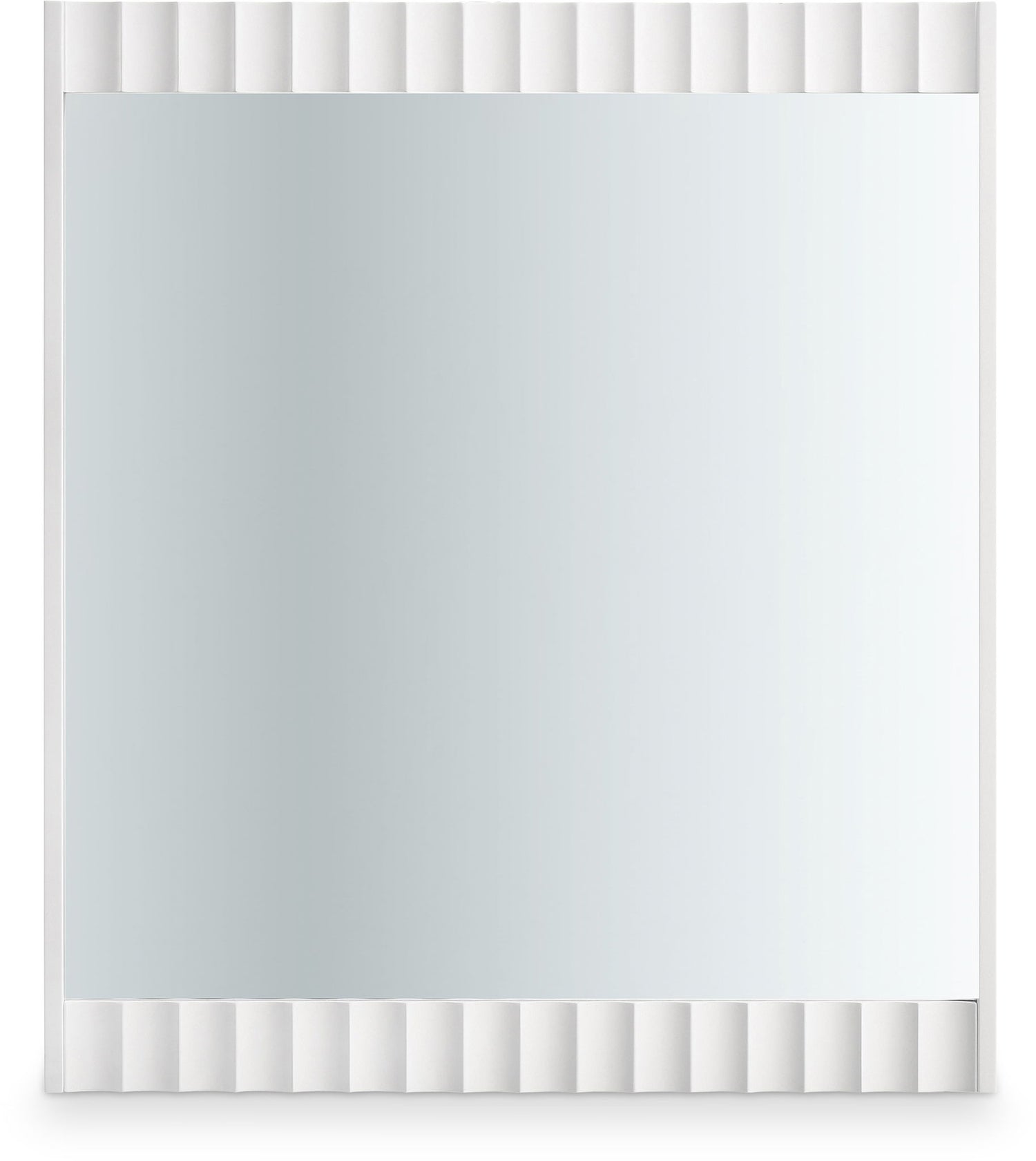 Modernist - Mirror With Stainless Steel Base - White