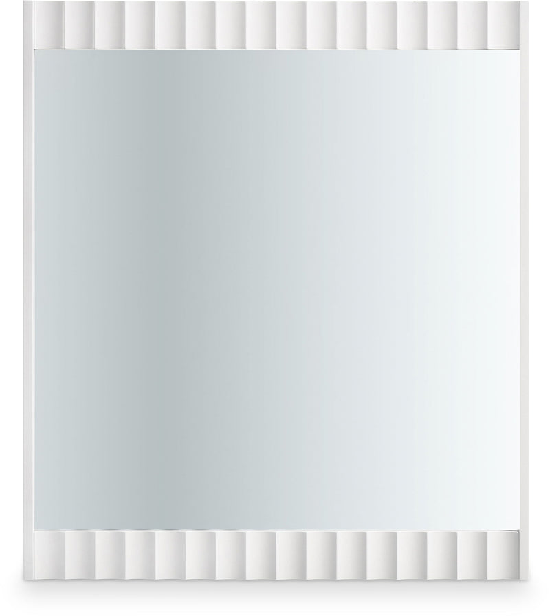 Modernist - Mirror With Stainless Steel Base - White