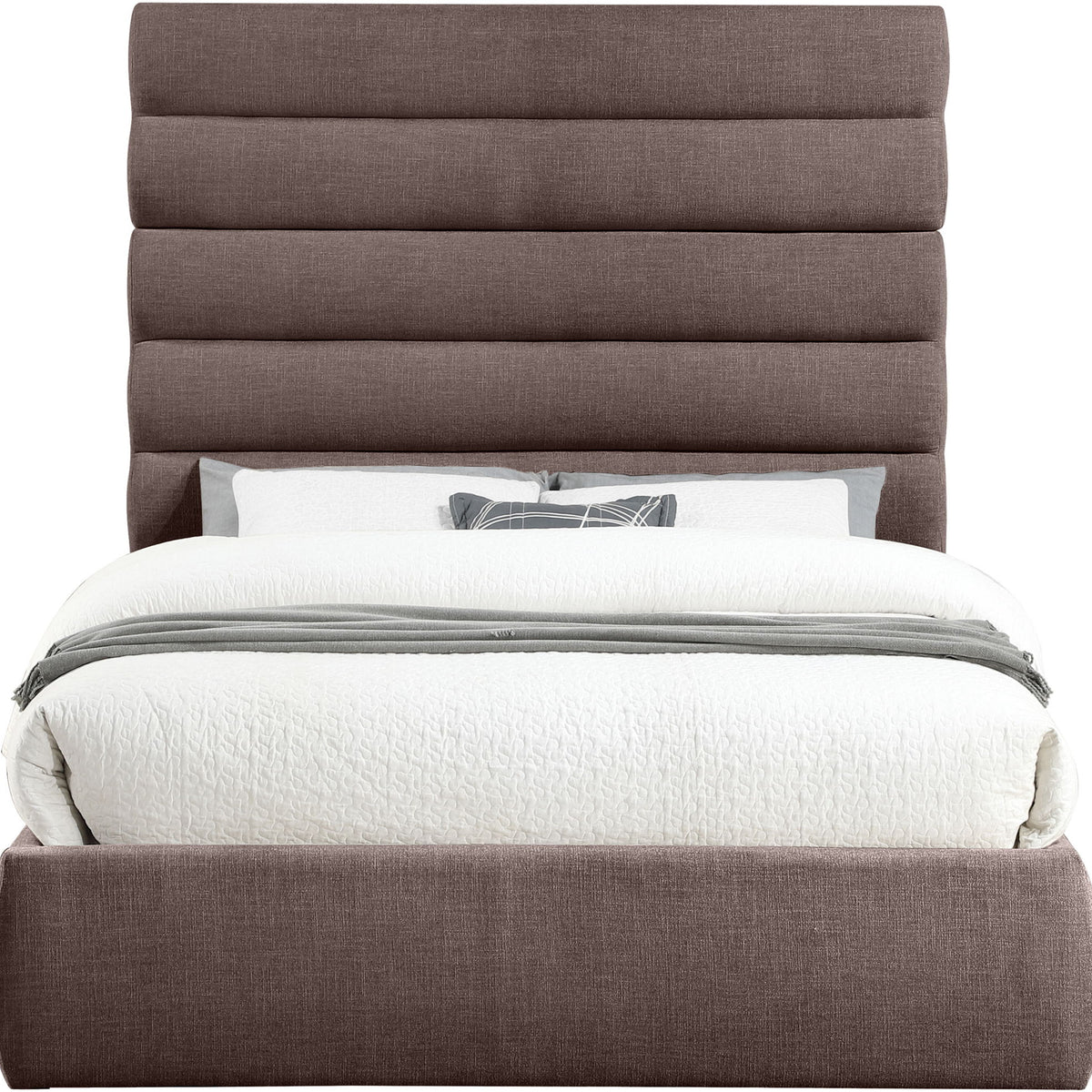 Adam - Linen Fabric Bed With 70.5" Headboard