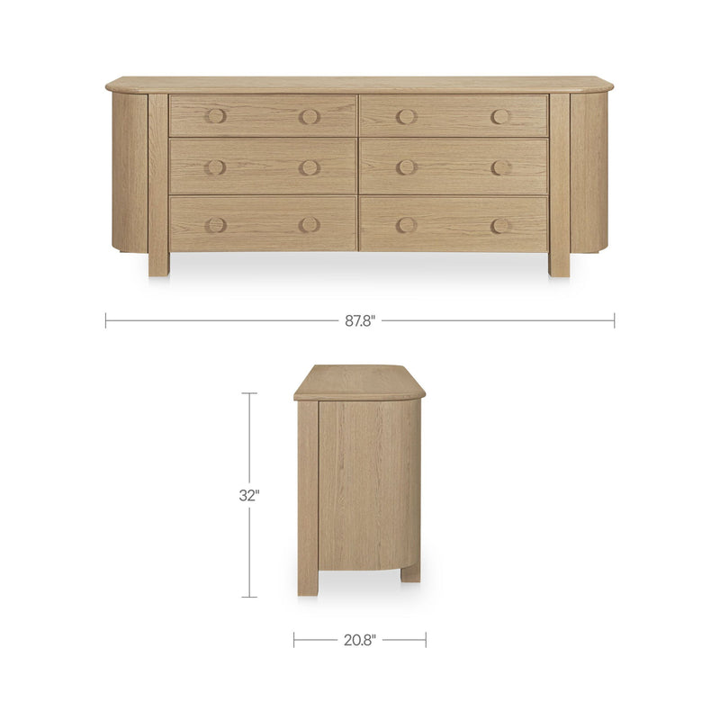 Loren - 6 Drawer Dresser - Natural