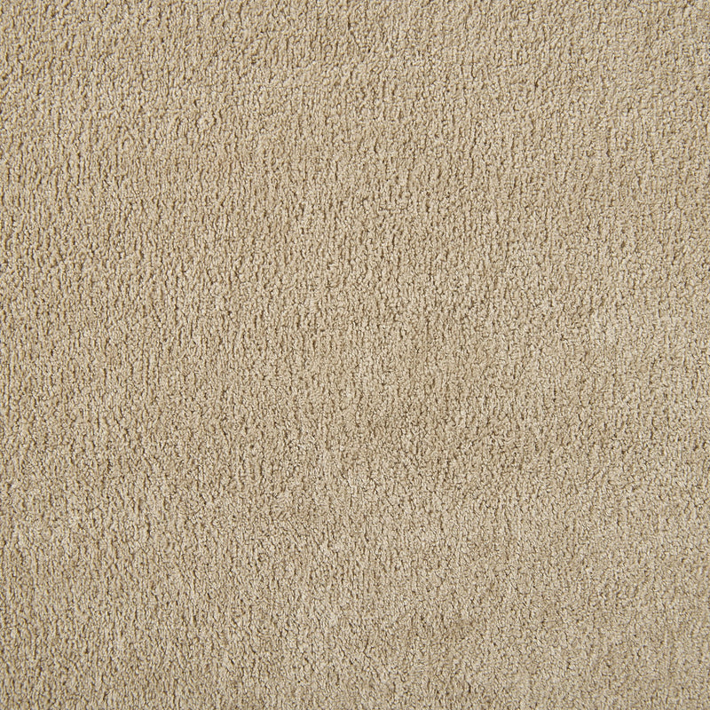 Beige sofa upholstery fabric swatch with textured woven surface