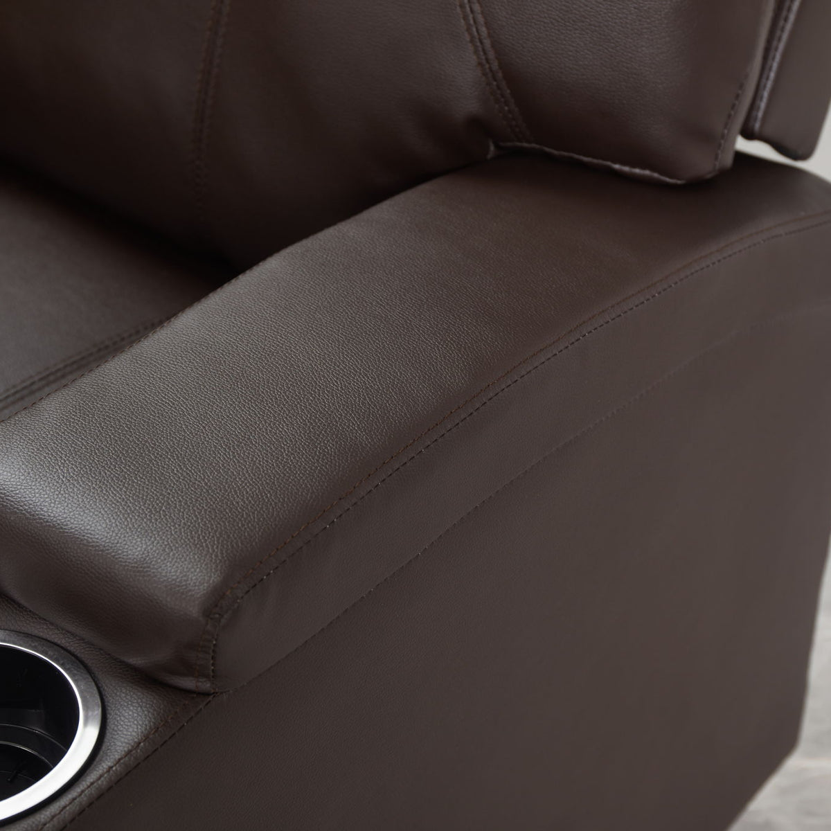 Modern Recliner Chair With Cup Holders, Remote Control