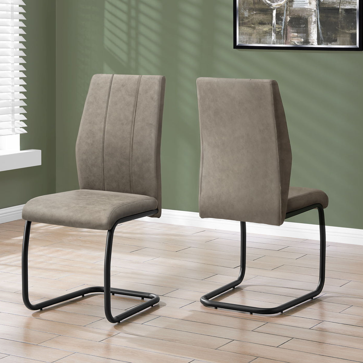Dining Chair, Side, Upholstered For Dining Room, Contemporary & Modern (Set of 2)