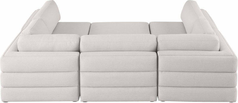 Beckham - 6 Piece Modular U-Shaped Armless Sectional